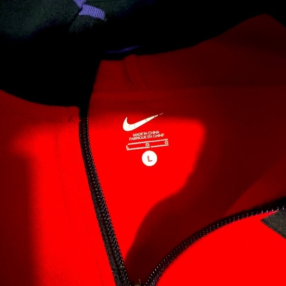 Nike Air Flight 1 Track Jacket Red Black Jordan Retro Great Condition size L - Picture 2 of 10